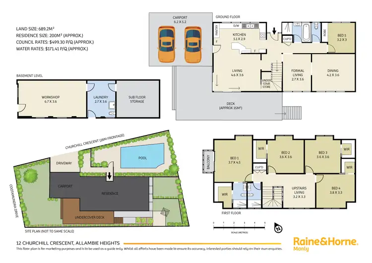 Floorplan of Homely house listing, 12 Churchill Crescent, Allambie Heights NSW 2100