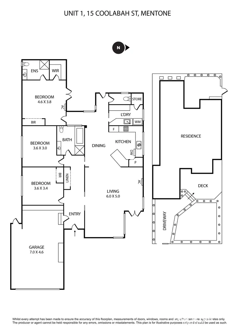 Floorplan of Homely townhouse listing, 1/15 Coolabah Street, Mentone VIC 3194