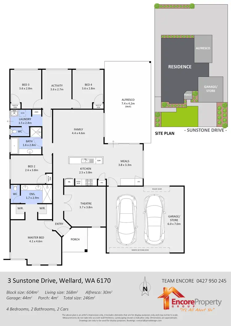 Floorplan of Homely house listing, 3 Sunstone Drive, Wellard WA 6170