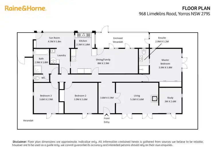 Floorplan of Homely rural property listing, 968 Limekilns Road, Yarras NSW 2795