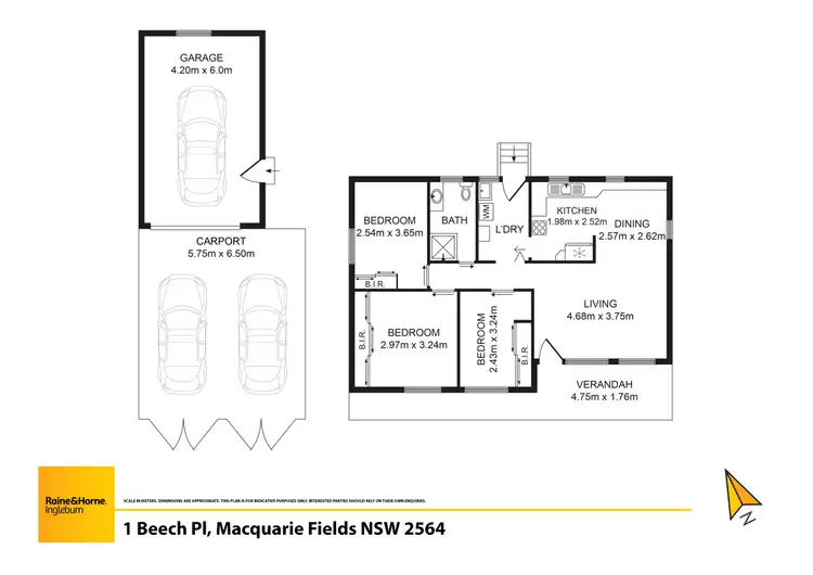 Floorplan of Homely house listing, 1 Beech Place, Macquarie Fields NSW 2564