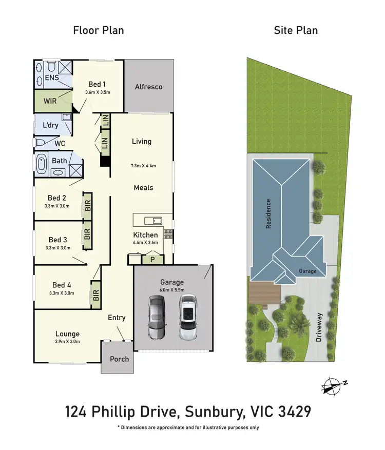 Floorplan of Homely house listing, 124 Phillip Drive, Sunbury VIC 3429
