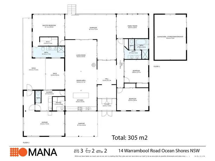 Floorplan of Homely house listing, 14 Warrambool Road, Ocean Shores NSW 2483