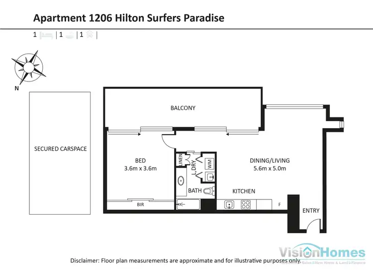 Floorplan of Homely apartment listing, 12106/3113 Surfers Paradise Boulevard, Surfers Paradise QLD 4217