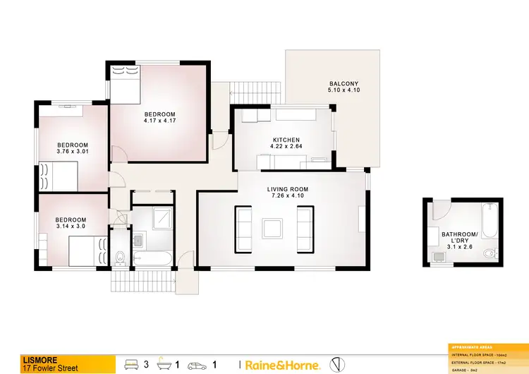 Floorplan of Homely house listing, 17 Fowler Street, Lismore NSW 2480