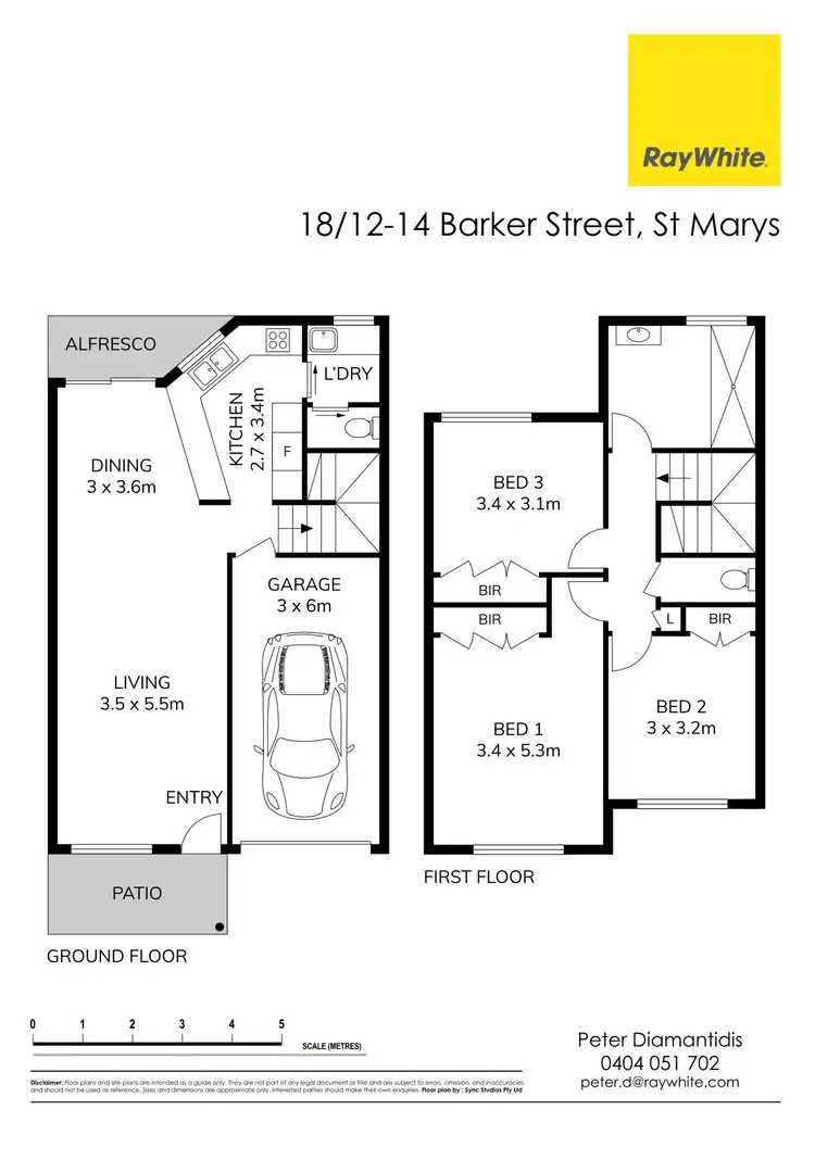Floorplan of Homely townhouse listing, 18/12-14 Barker Street, St Marys NSW 2760