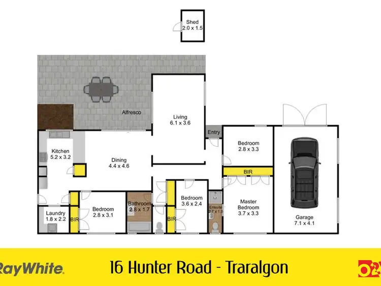 Floorplan of Homely house listing, 16 Hunter Road, Traralgon VIC 3844