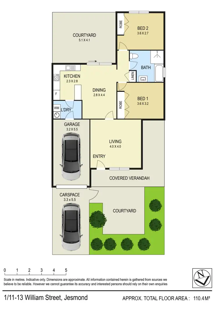 Floorplan of Homely villa listing, 1/11-13 William Street, Jesmond NSW 2299