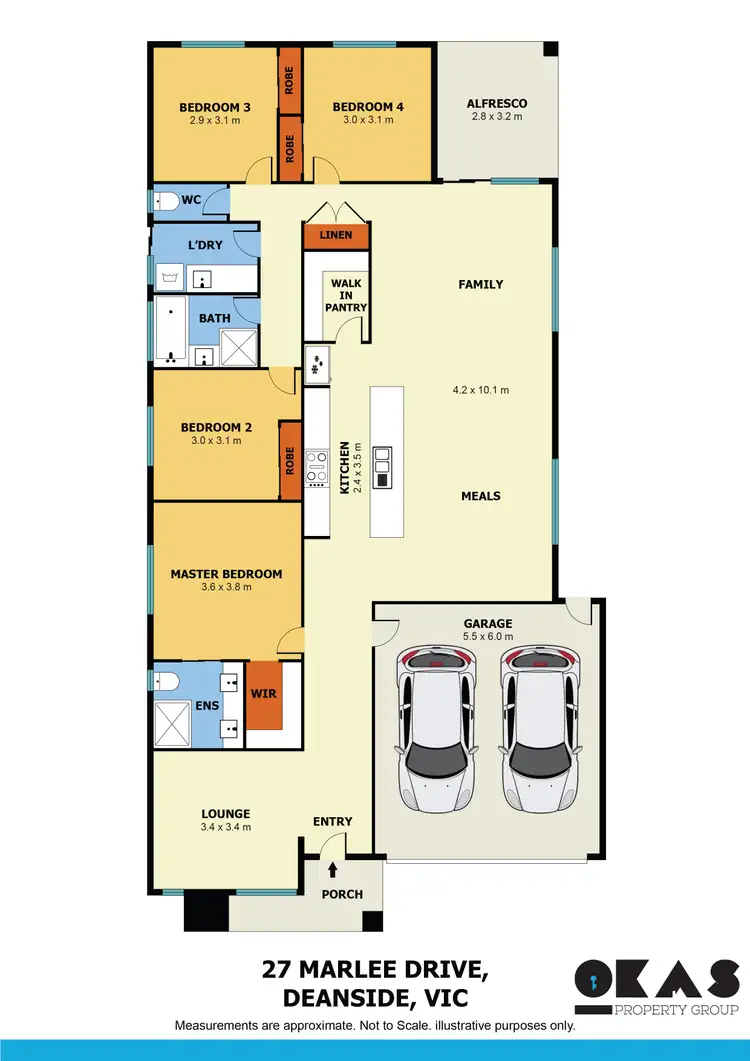 Floorplan of Homely house listing, 27 Marlee Drive, Deanside VIC 3336