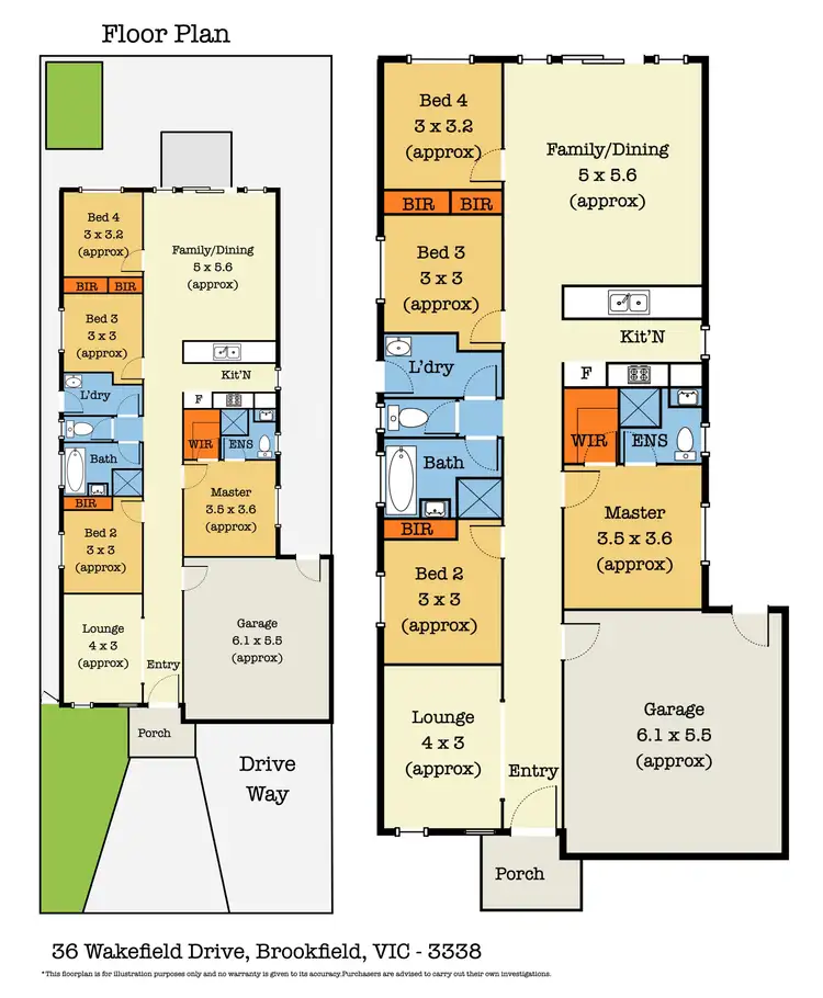 Floorplan of Homely house listing, 36 Wakefields Drive, Brookfield VIC 3338