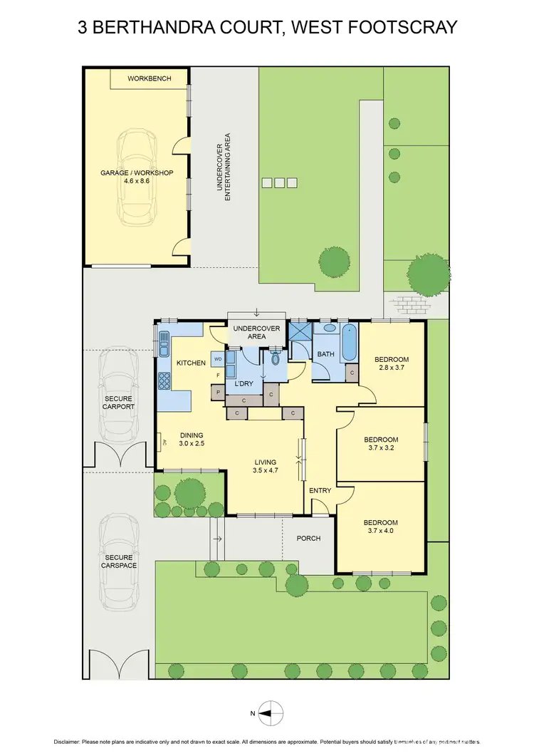 Floorplan of Homely house listing, 3 Berthandra Court, West Footscray VIC 3012