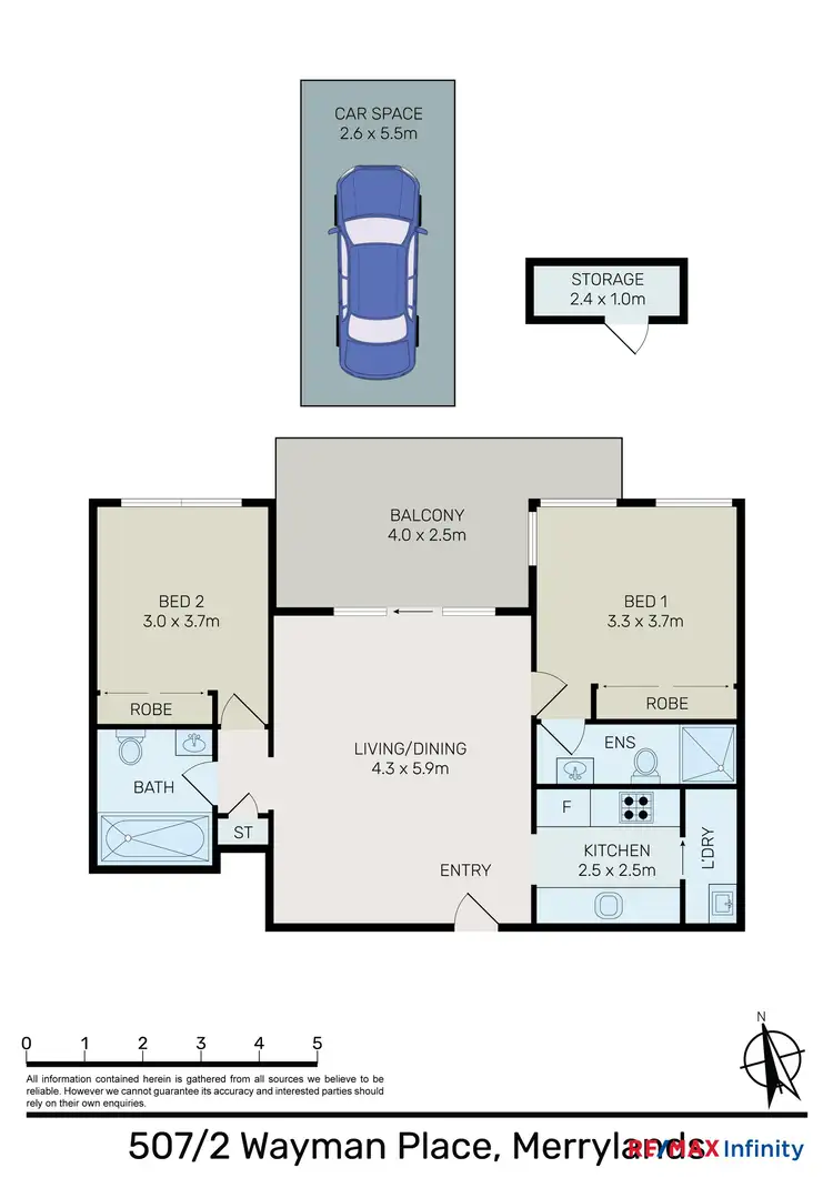 Floorplan of Homely apartment listing, 507/2 Wayman Place, Merrylands NSW 2160