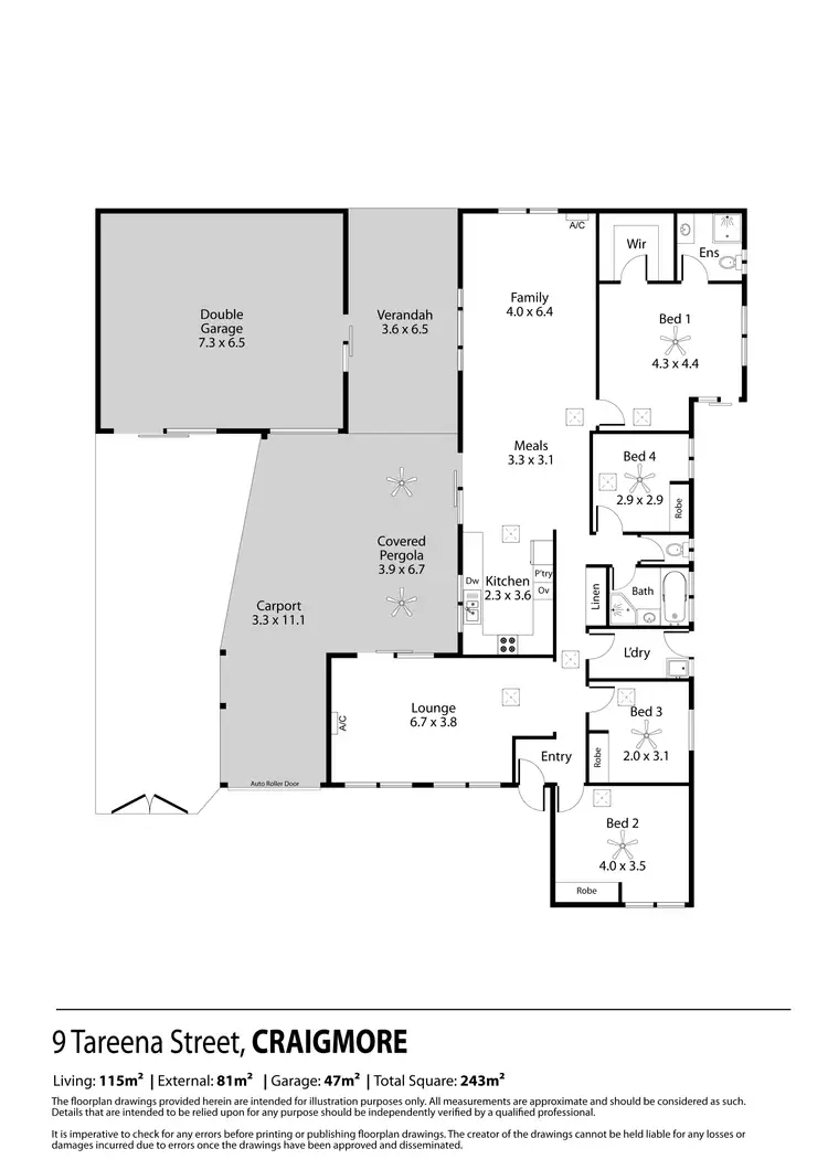 Floorplan of Homely house listing, 9 Tareena Street, Craigmore SA 5114