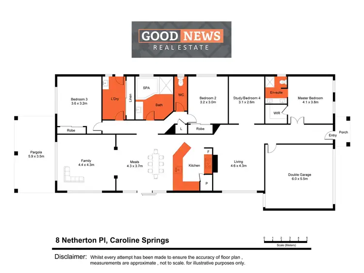 Floorplan of Homely house listing, 8 Netherton Place, Caroline Springs VIC 3023