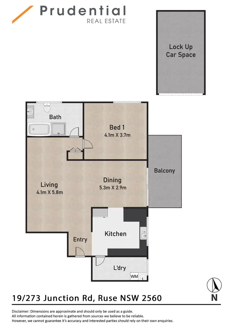 Floorplan of Homely unit listing, 19/273 Junction Road, Ruse NSW 2560