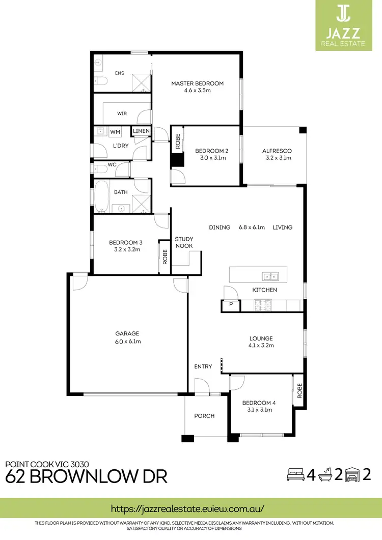 Floorplan of Homely house listing, 62 Brownlow Drive, Point Cook VIC 3030