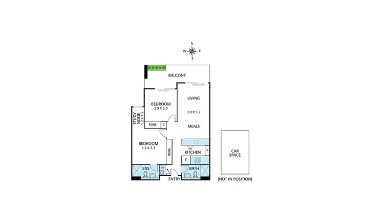 Floorplan of Homely apartment listing, 208/348 Canterbury Road, Surrey Hills VIC 3127