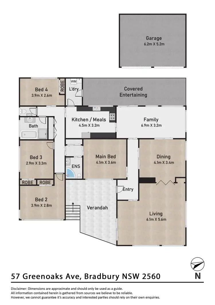 Floorplan of Homely house listing, 57 Greenoaks Avenue, Bradbury NSW 2560