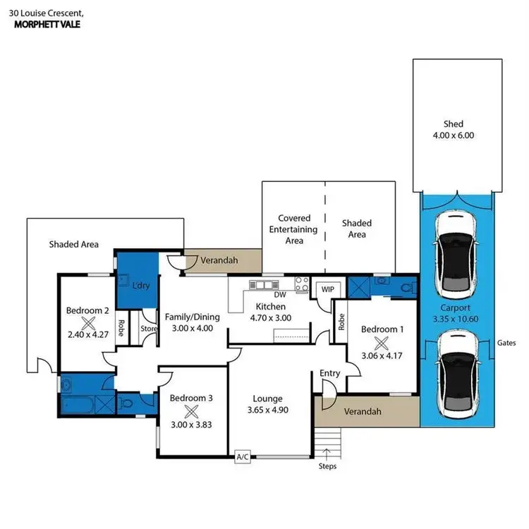 Floorplan of Homely house listing, 30 Louise Crescent, Morphett Vale SA 5162