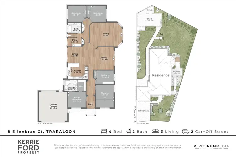 Floorplan of Homely house listing, 8 Ellenbrae Court, Traralgon VIC 3844