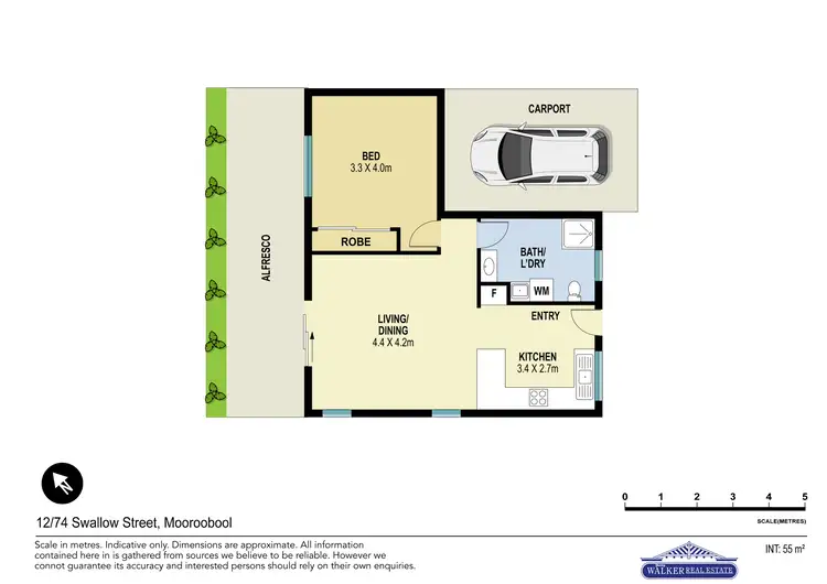 Floorplan of Homely unit listing, 12/74-82 Swallow Street, Mooroobool QLD 4870