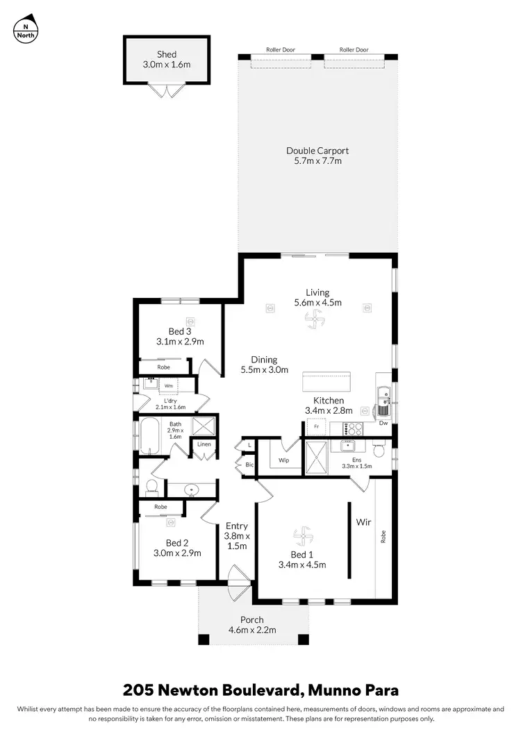 Floorplan of Homely house listing, 205 Newton Boulevard, Munno Para SA 5115