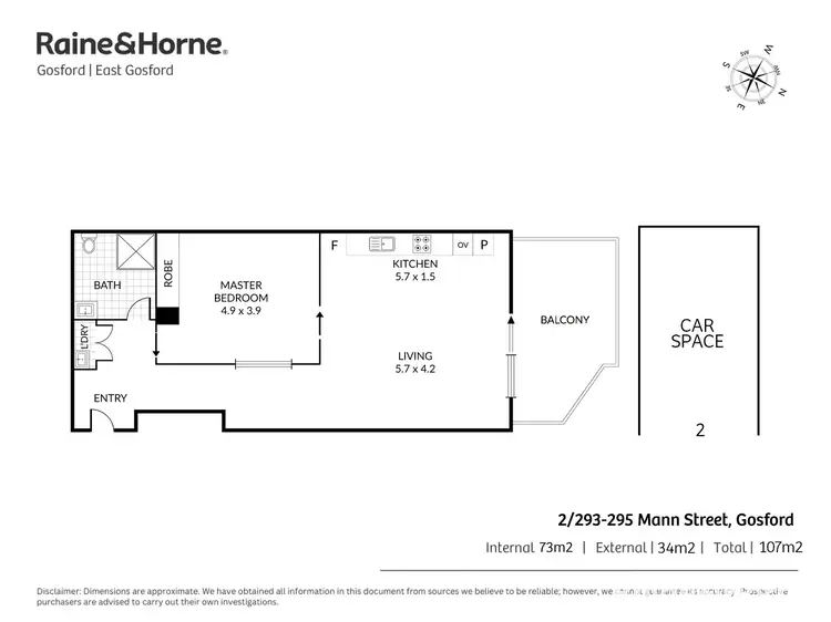 Floorplan of Homely apartment listing, 2/293-295 Mann Street, Gosford NSW 2250