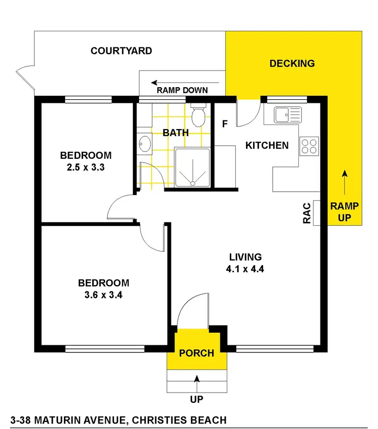 Floorplan of Homely unit listing, 3/38 Maturin Avenue, Christies Beach SA 5165