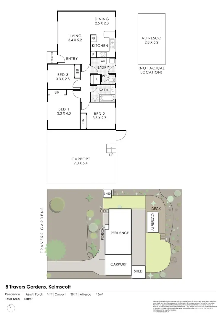 Floorplan of Homely house listing, 8 Travers Gardens, Kelmscott WA 6111