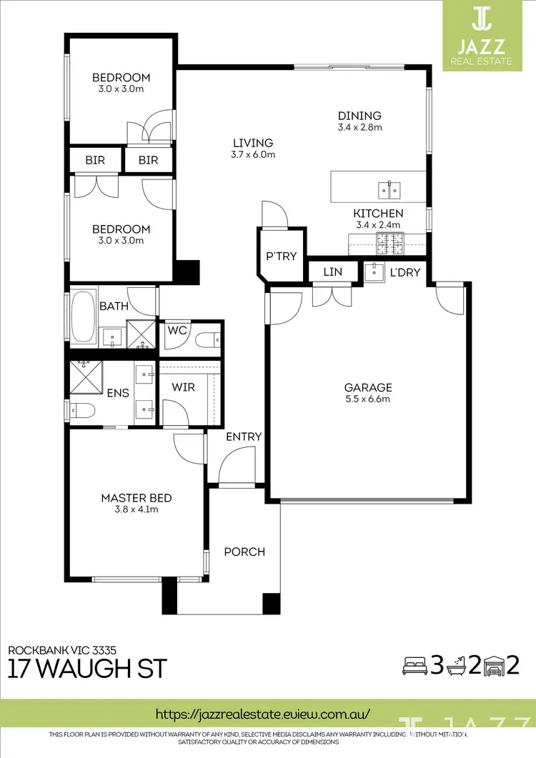 Floorplan of Homely house listing, 17 Waugh Street, Rockbank VIC 3335