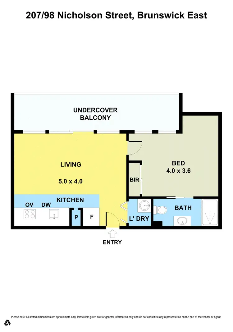 Floorplan of Homely apartment listing, 207/98 Nicholson Street, Brunswick East VIC 3057