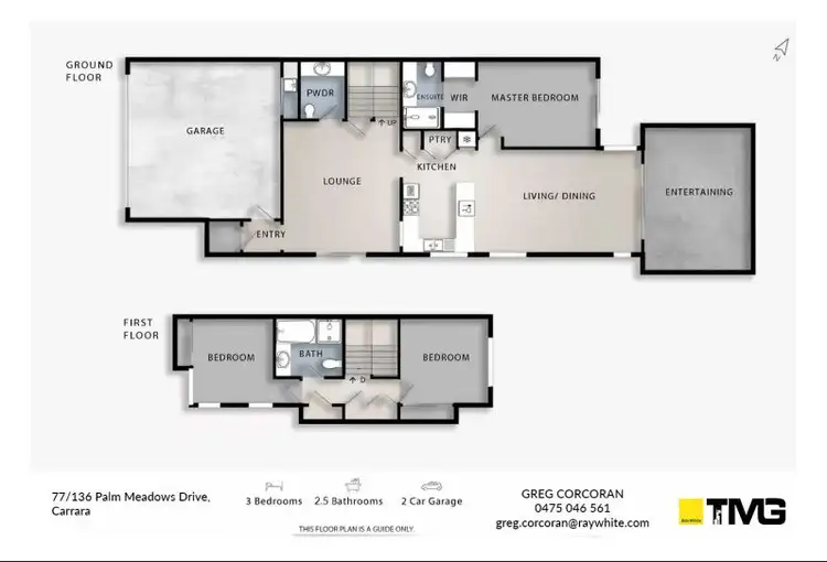 Floorplan of Homely townhouse listing, 77/136 Palm Meadows Drive, Carrara QLD 4211
