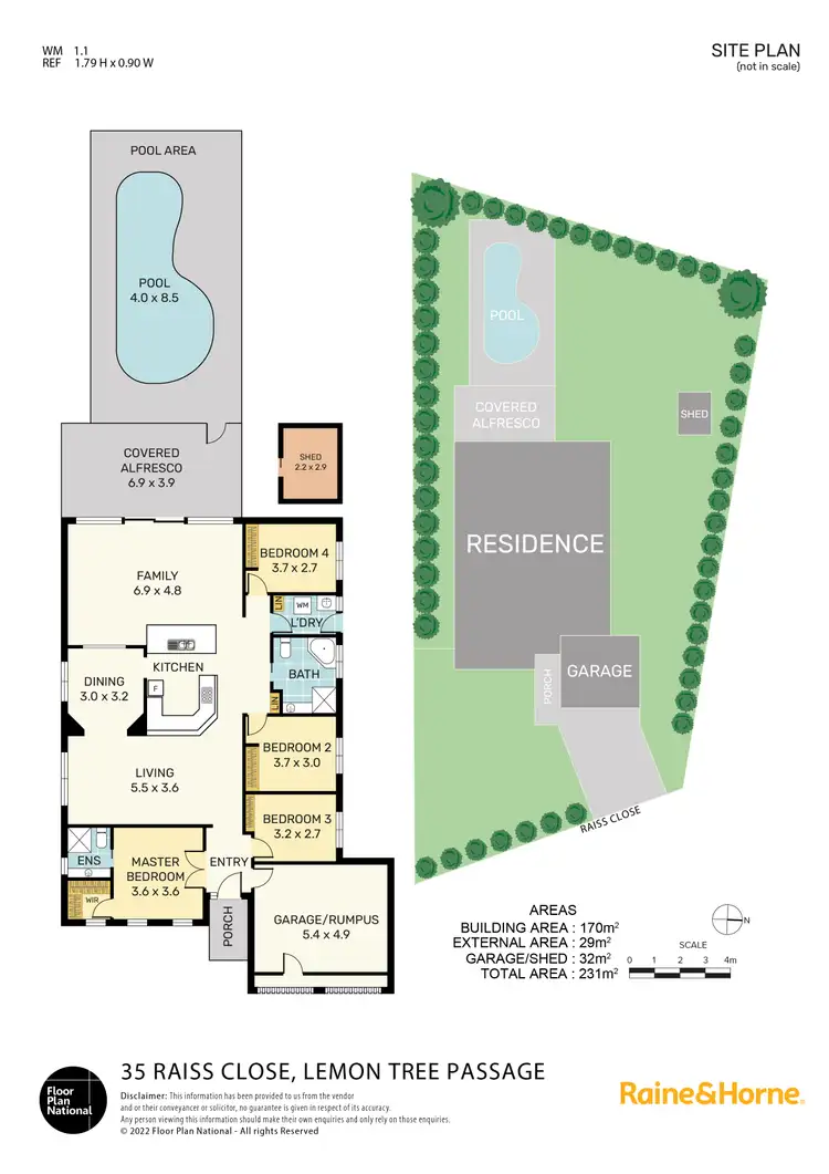 Floorplan of Homely house listing, 35 Raiss Close, Lemon Tree Passage NSW 2319