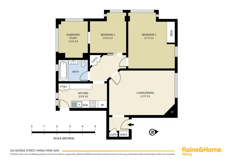 Floorplan of Homely apartment listing, 3/6 George Street, Manly NSW 2095