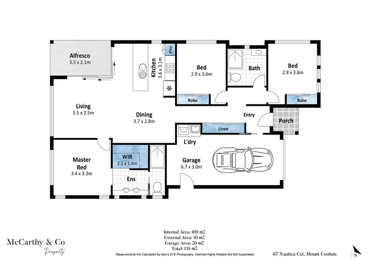 Floorplan of Homely house listing, 67 Nautica Circuit, Mount Coolum QLD 4573