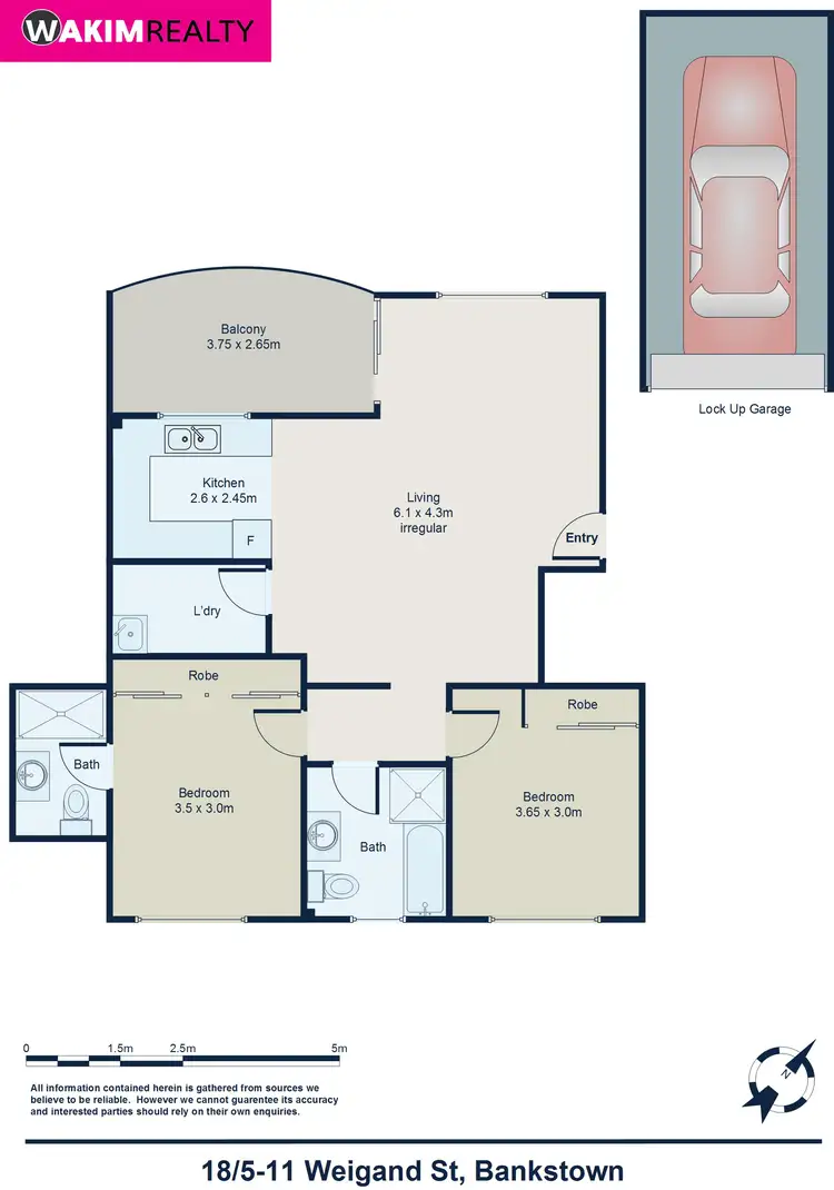 Floorplan of Homely unit listing, 18/5 Weigand Avenue, Bankstown NSW 2200