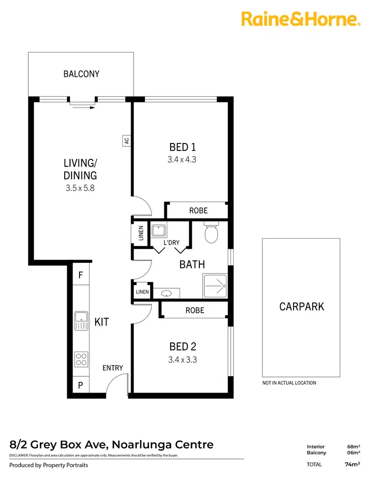 Floorplan of Homely unit listing, 8/2 Greybox Avenue, Noarlunga Centre SA 5168