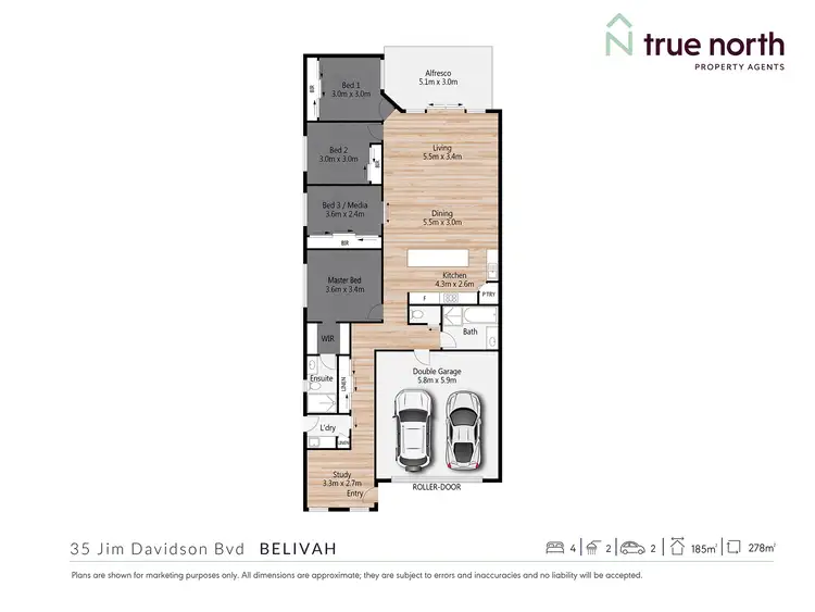 Floorplan of Homely house listing, 35 Jim Davidson Boulevard, Belivah QLD 4207