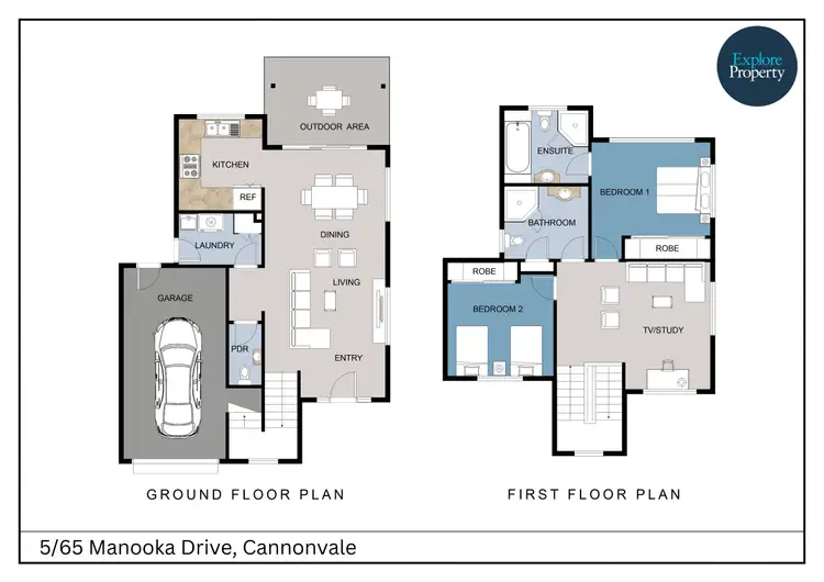 Floorplan of Homely townhouse listing, 5/65 Manooka Drive, Cannonvale QLD 4802