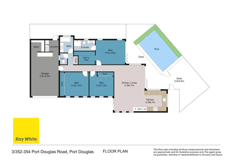Floorplan of Homely apartment listing, 3/352-354 Port Douglas Road, Port Douglas QLD 4877