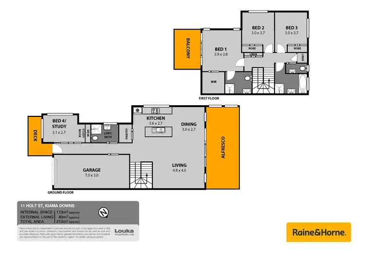 Floorplan of Homely semi-detached listing, 11 Holt Street, Kiama Downs NSW 2533