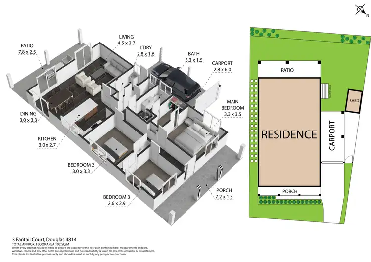 Floorplan of Homely house listing, 3 Fantail Court, Douglas QLD 4814