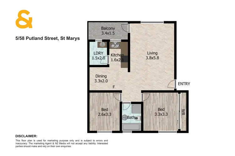 Floorplan of Homely apartment listing, 5/58 Putland Street, St Marys NSW 2760