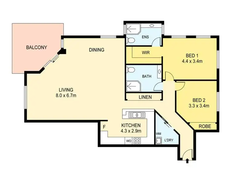 Floorplan of Homely apartment listing, 1/3 Mangola Court, Larrakeyah NT 820