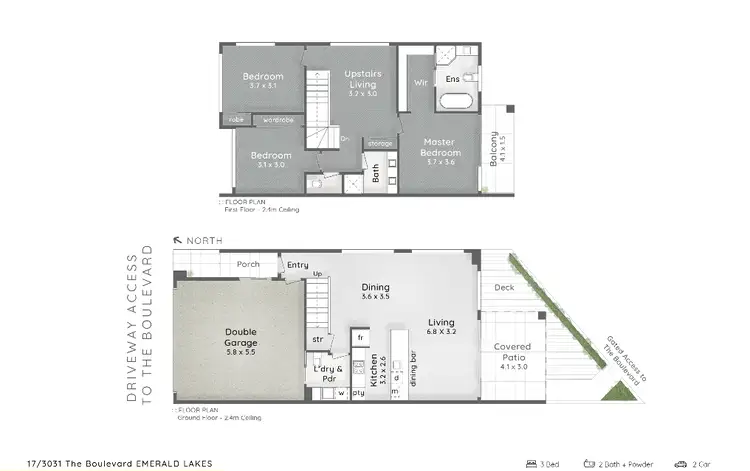 Floorplan of Homely townhouse listing, 17/3031 The Boulevard, Carrara QLD 4211