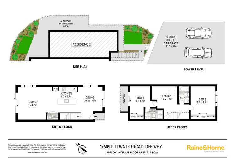 Floorplan of Homely townhouse listing, 1/605-611 Pittwater Road, Dee Why NSW 2099