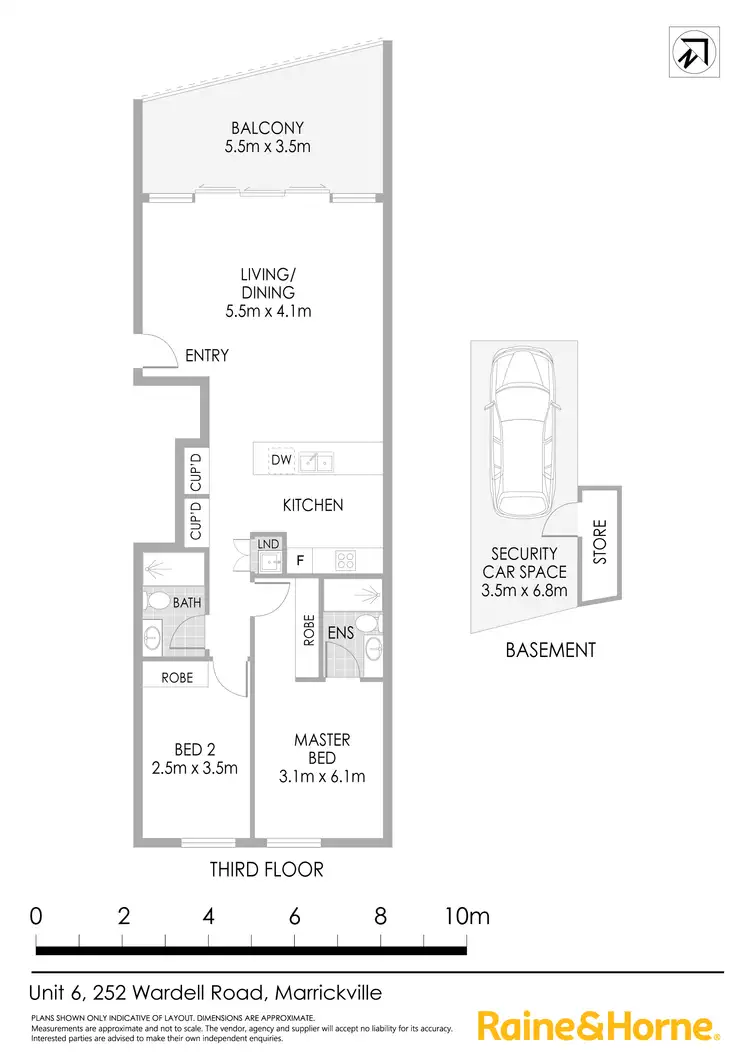 Floorplan of Homely apartment listing, 6/252 Wardell Road, Marrickville NSW 2204