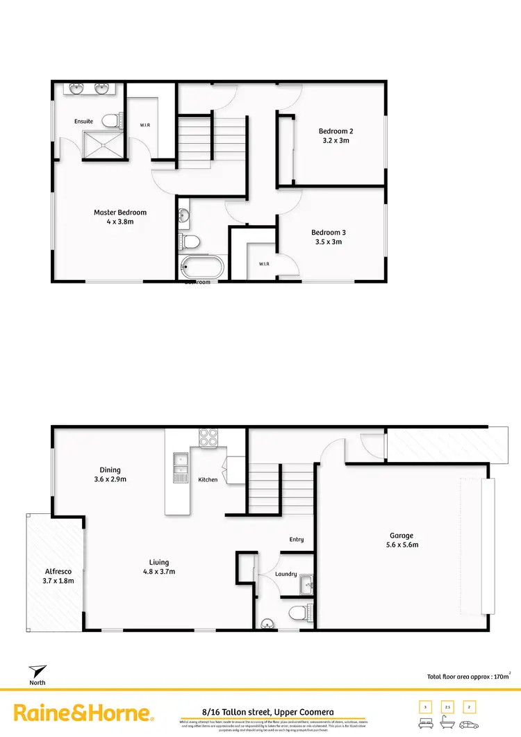 Floorplan of Homely townhouse listing, 8/16 Tallon Street, Upper Coomera QLD 4209