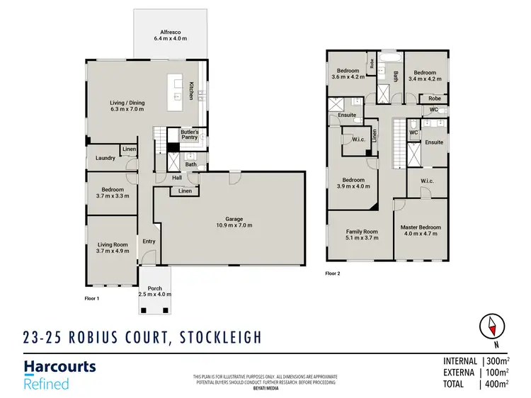 Floorplan of Homely house listing, 23-25 Robius Court, Stockleigh QLD 4280