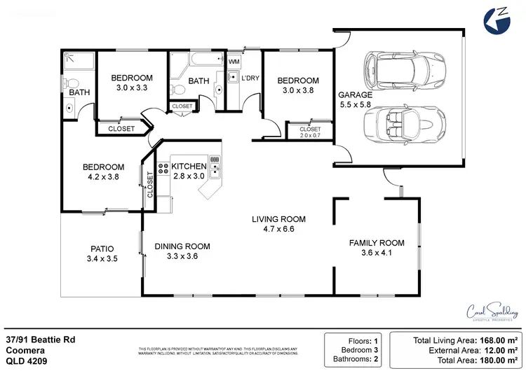 Floorplan of Homely villa listing, 37/91 Beattie Road, Coomera QLD 4209